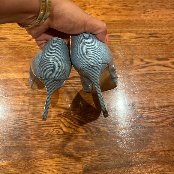Manolo Blahnik Blue Patent Leather BB Pointed Toe Pumps Size 41.5 - Picture 4 of 5